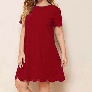 PLUS scalloped dress